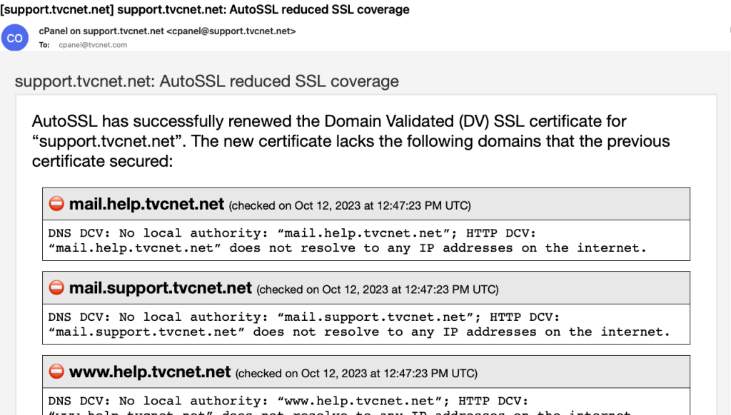 does not resolve to any IP addresses on the internet