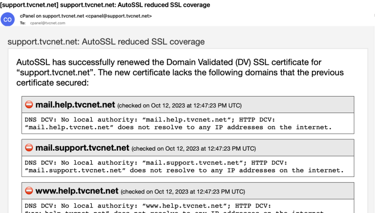 cPanel SSL Certificate Expiry Notices Bugging the Heck out of You?