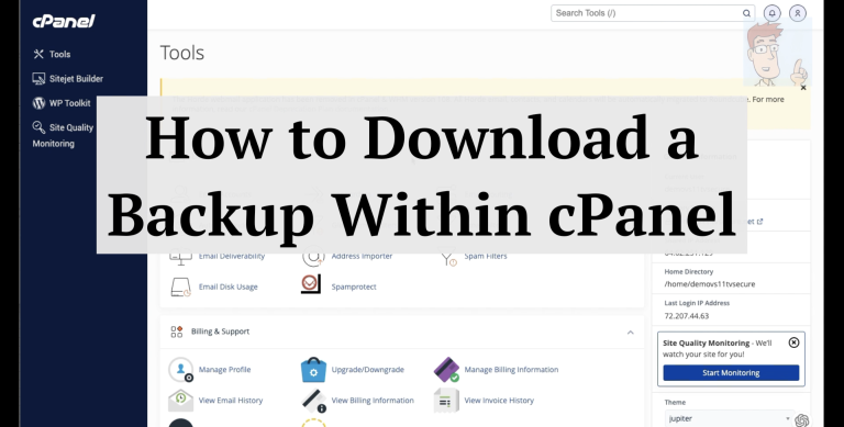 How to Download a Backup Within cPanel – Step-by-Step Tutorial